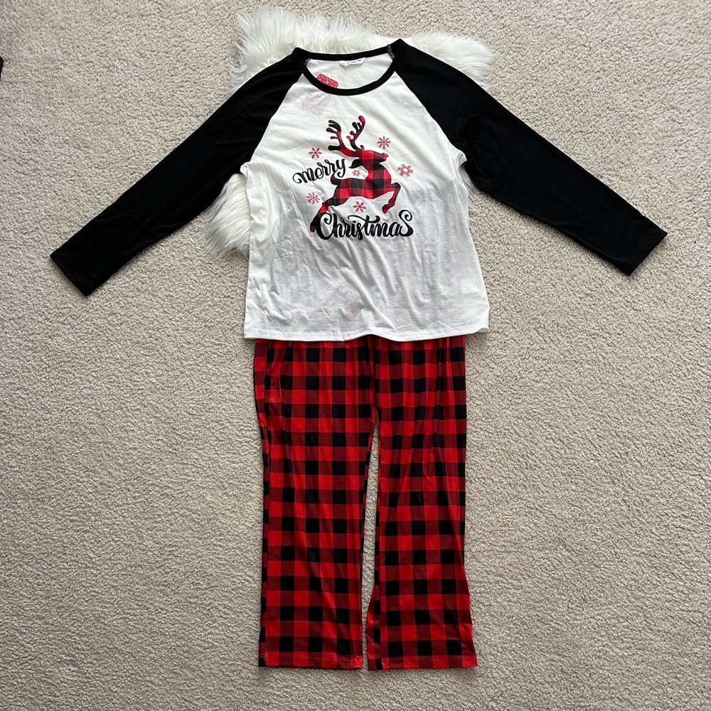 Men Pajama Set - Christmas Reindeer Family Matching Long Sleeves Pajamas